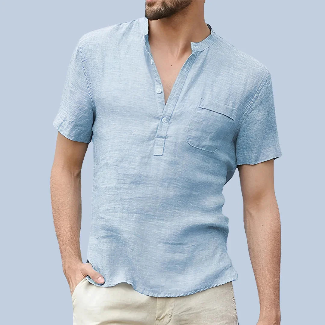 Camisa Masculina Bata Manga Curta