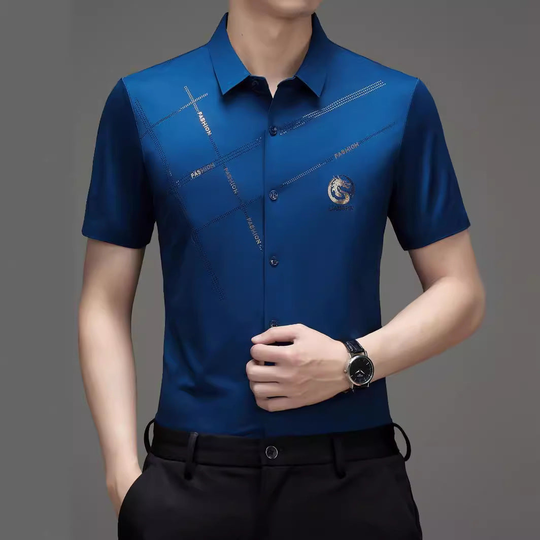 [Pague 2, Leve 4] Kit de Camisas Polo Felix de Seda Gelo e Poliéster + BRINDES: 3 Bermudas, Relógio e Óculos