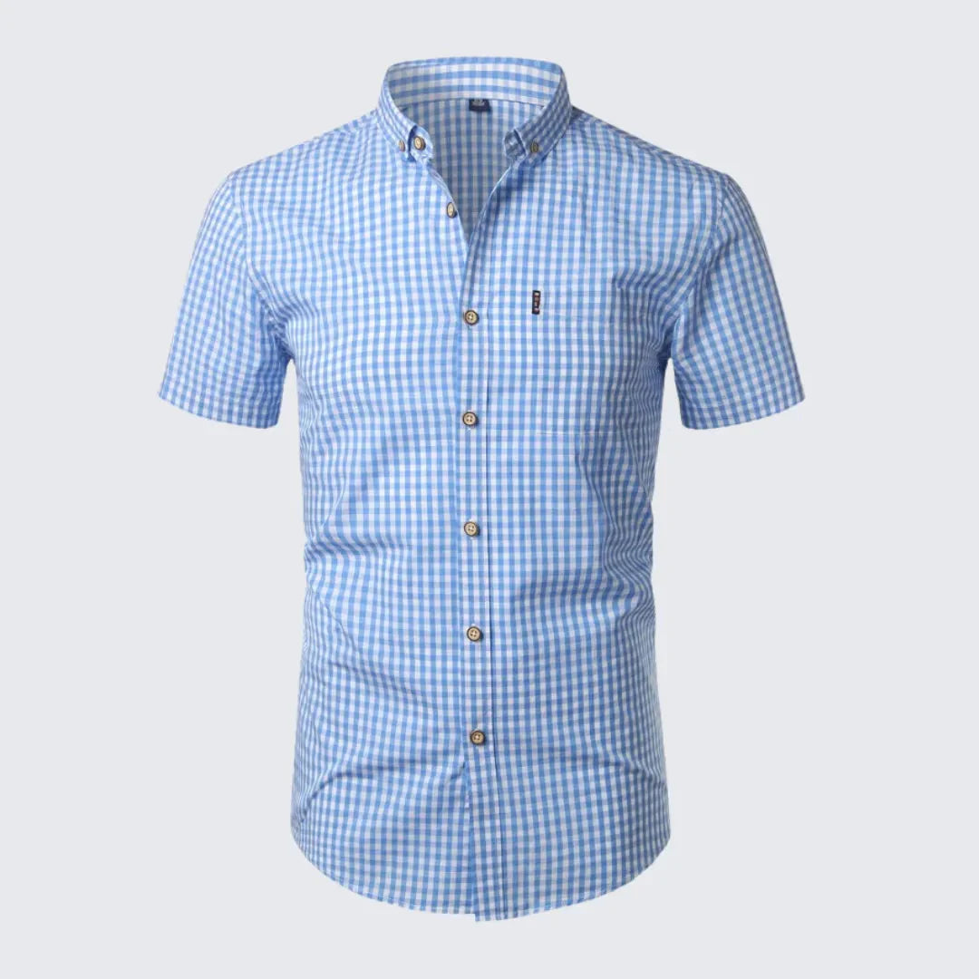 Camisa Masculina Manga Curta Xadrez