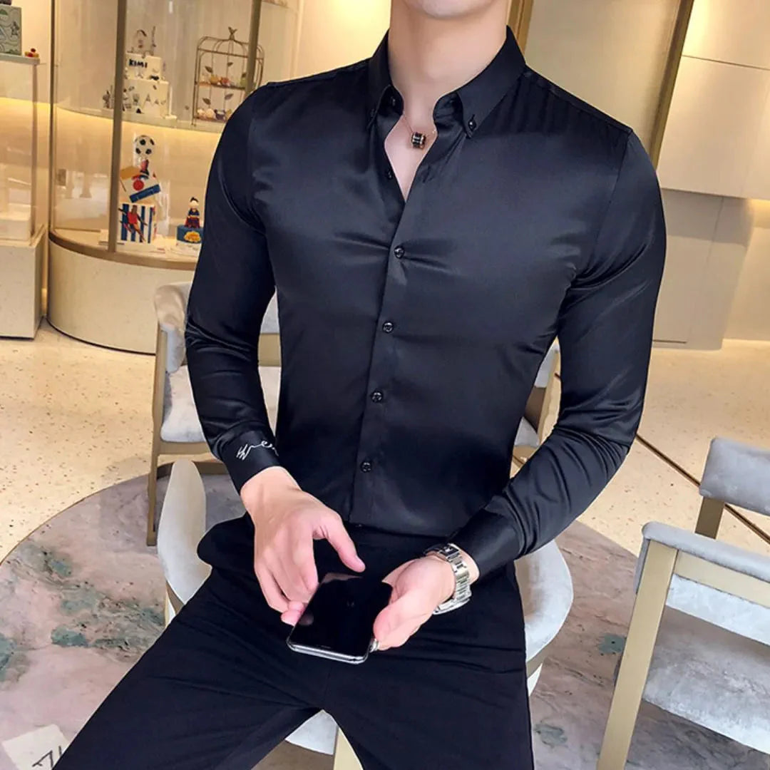 Camisa Social Masculina Slim Fit