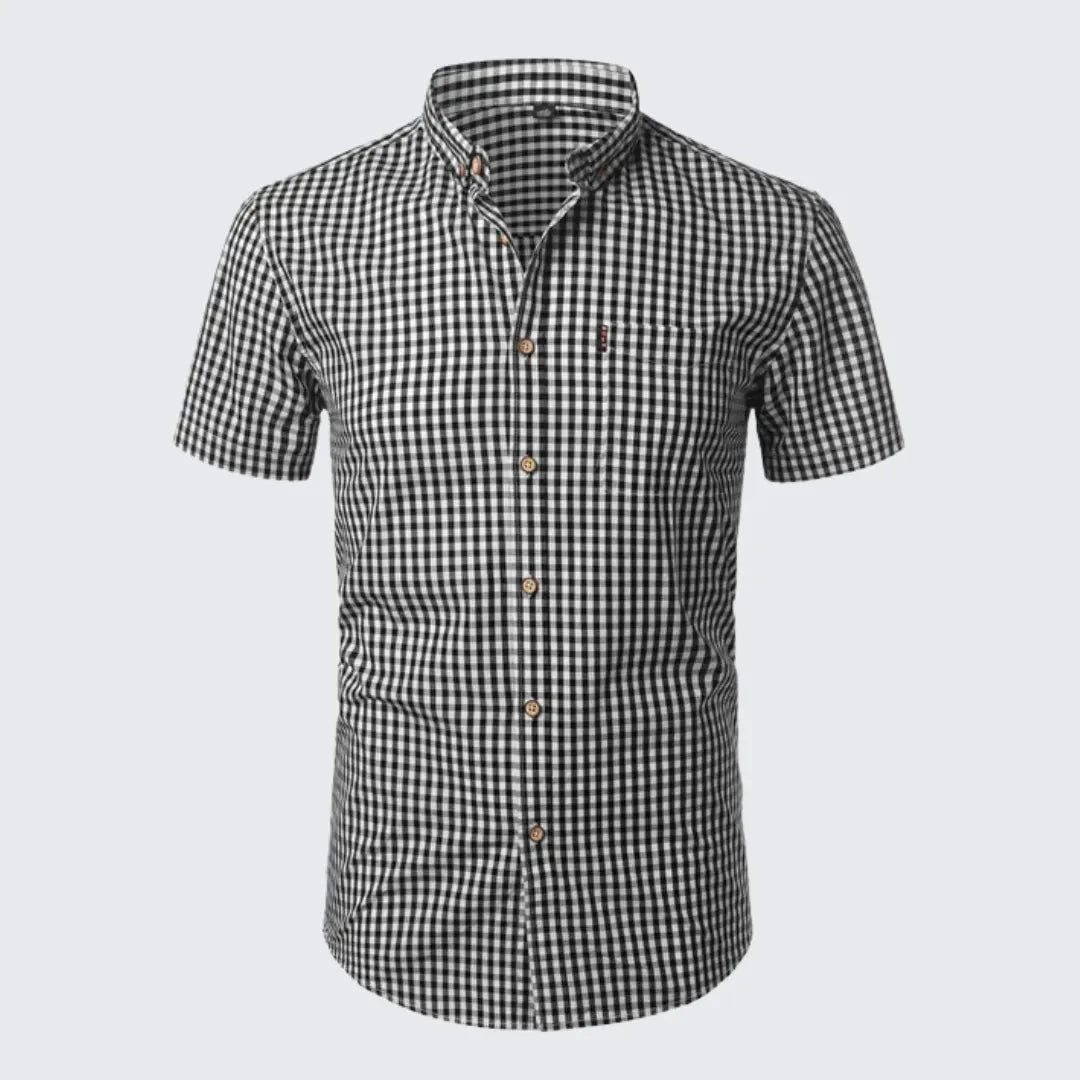 Camisa Masculina Manga Curta Xadrez